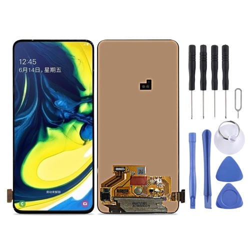 Ecrã LCD Samsung Galaxy A80 A90 A805F Super AMOLED (Preto)