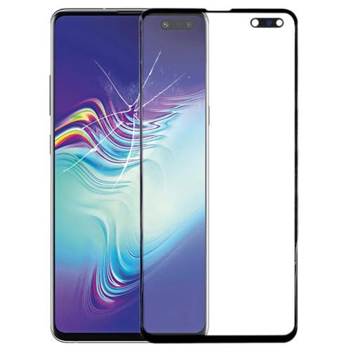 Glass Lens Outer Screen Samsung Galaxy S10 5G (Black) - Front