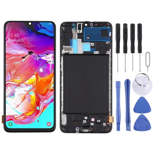Pantalla TFT Completa Samsung Galaxy A70 con Marco (Negro)