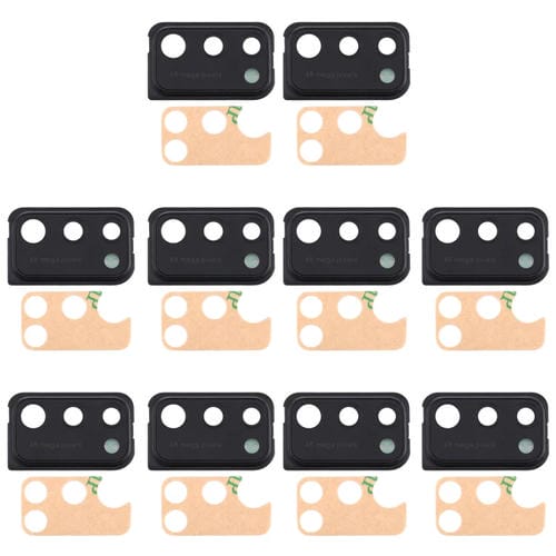 Tampa da Lente da Câmara Samsung Galaxy A41 (10 Peças) (Preto)