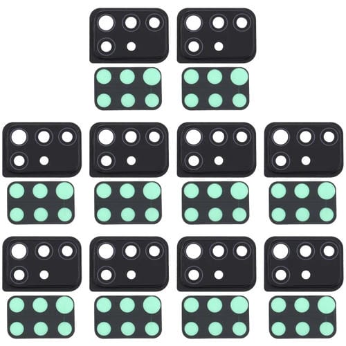 Kameraglasabdeckung Samsung Galaxy A51 (10 Stück) (Schwarz)