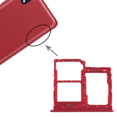 Vassoio della scheda SIM e Micro SD Samsung Galaxy A01 Core SM-A013 (Rosso)