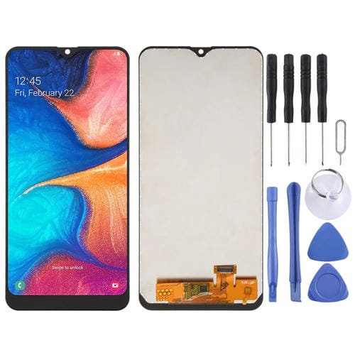 LCD-Bildschirm incell und Samsung Galaxy A20 A205 Serie (Schwarz)