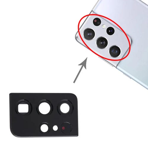 Cubierta de Lente de Cámara Samsung Galaxy S21 Ultra 5G (Negro)