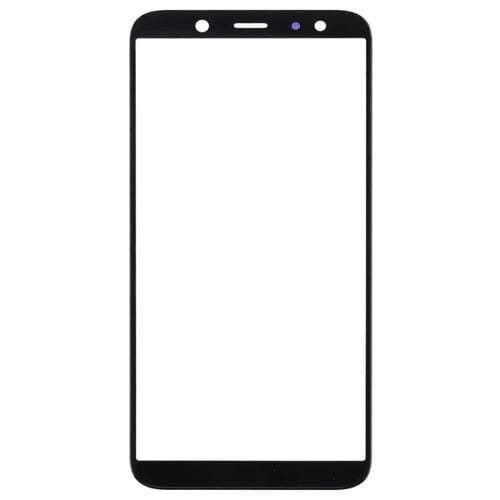 Glass Screen Lens Outer for Samsung Galaxy A6 (Black) - (10 Pieces)