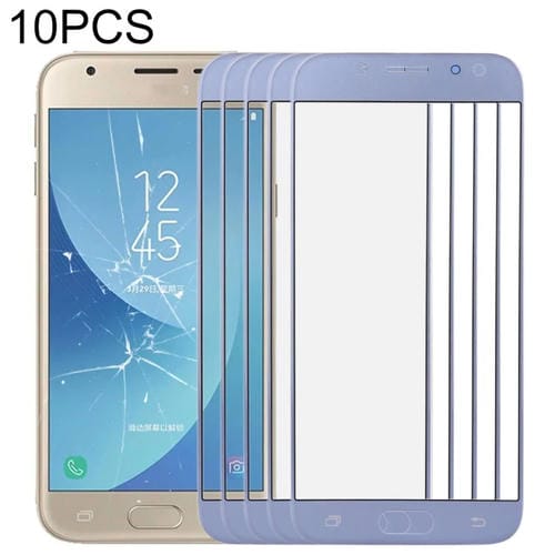 Verre Lentille Extérieure d'Écran Samsung Galaxy J3 / J330 (Bleu) - Pack de (10 Pièces)
