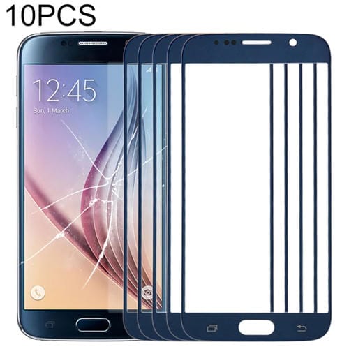 Obiettivo in vetro Schermo esterno anteriore Samsung Galaxy S6/G920F (Blu scuro) (10 pezzi)