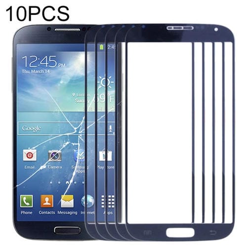 Écran frontal Lentille en verre Samsung Galaxy S4/i9500 (Bleu) (10pcs)