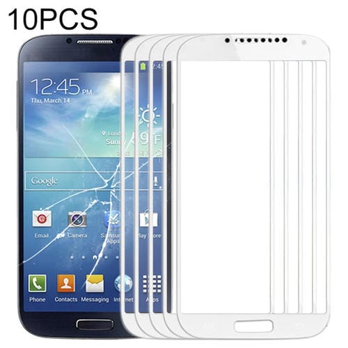 Écran frontal Samsung Galaxy S4 i9500 Lentille en verre extérieure (Blanc) 10pcs
