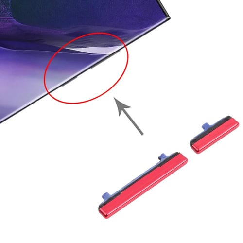 Power and Volume Buttons Samsung Galaxy Note 20 Ultra (Red)