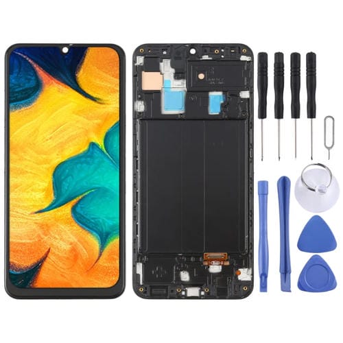 Ecrã LCD OLED Samsung Galaxy A30 SM-A305 com Moldura (Preto)