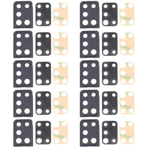 Kameraglasabdeckung Samsung Galaxy A21s SM-A217 (10 Stück) (Schwarz)