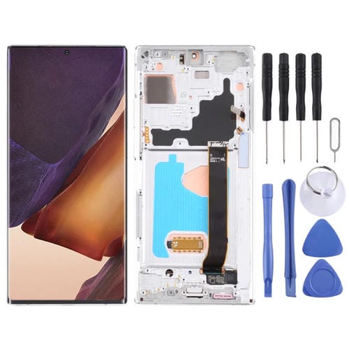 Ecrã LCD Super AMOLED Samsung Galaxy Note 20 Ultra SM-N986 5G com Moldura (Prateado)