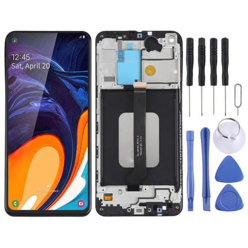 Schermo LCD Samsung Galaxy A60 SM-A606 con Cornice (Nero)