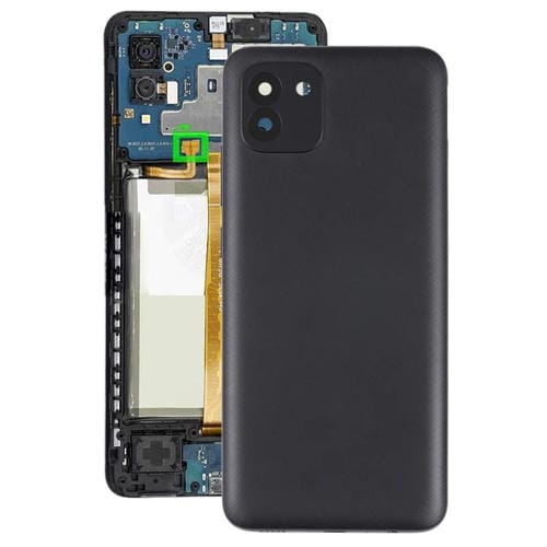 Rückseite der Batterieabdeckung Samsung Galaxy A03 SM-A035F (Schwarz)