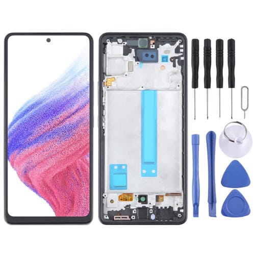 LCD-Bildschirm Incell Samsung Galaxy A53 5G SM-A536 mit Rahmen (Ohne Fingerabdrücke)