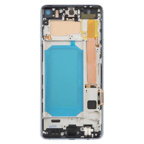 Pantalla LCD TFT de 6,05 pulgadas para Samsung Galaxy S10 4G SM-G973F, digitalizador completo con marco, sin identificación de huellas dactilares (azul)