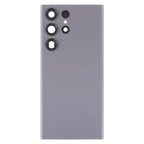 Tampa Traseira da Bateria em Vidro Samsung Galaxy S23 Ultra SM-S918 com Tampa da Lente (Cinza)