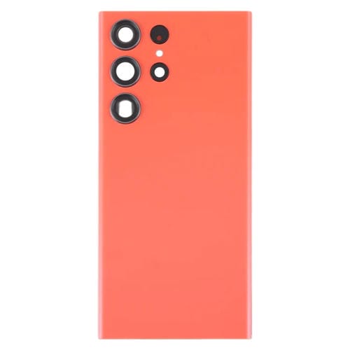 Tampa Traseira da Bateria em Vidro Samsung Galaxy S23 Ultra SM-S918 com Lente da Câmara (Vermelho)