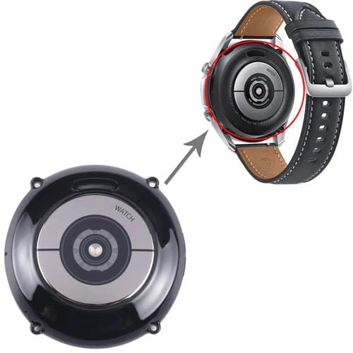 Coque arrière avec capteur cardiaque et charge sans fil Samsung Galaxy Watch 3 41mm SM-R850 (Noir)