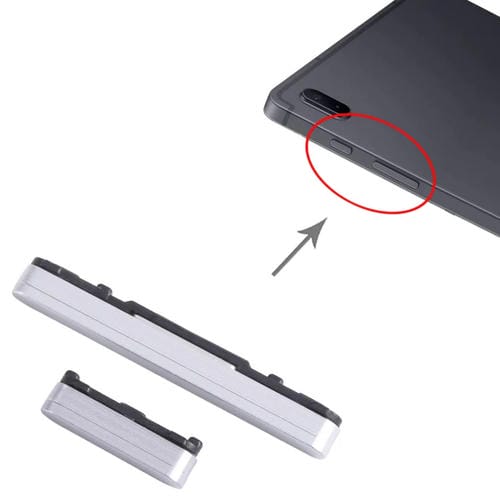 Botões de Energia e Volume Samsung Galaxy Tab S7 FE (SM-T730/T733/T736B/T735) (Prateado)