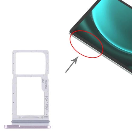 Plateau de carte SIM et Micro SD Samsung Galaxy Tab S9 FE+ 5G SM-X610 (Violet)