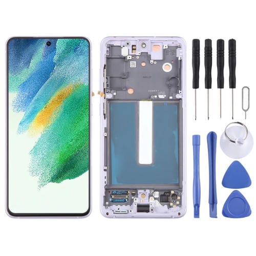 Ecrã LCD Samsung Galaxy S21 FE 5G SM-G990B com Moldura (Roxo)