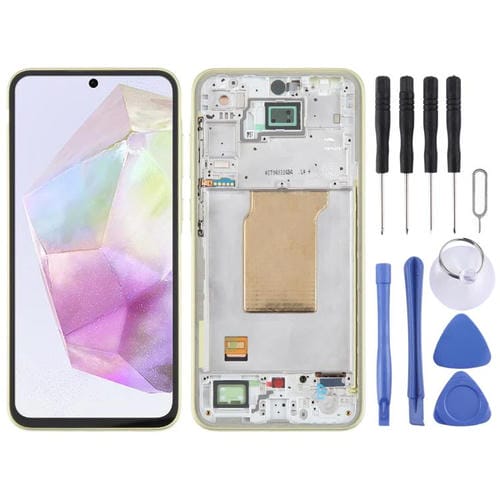 LCD OLED Screen Digitizer Complete with Frame Samsung Galaxy A35 SM-A356B (Light Green)