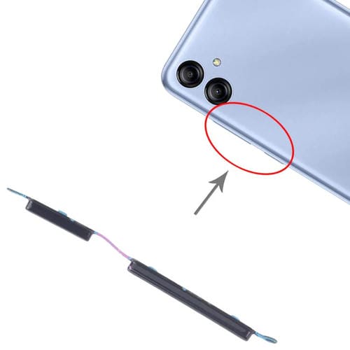 Ein- und Lautstärketasten Samsung Galaxy A04e SM-A042F (10 Einheiten) (Schwarz)