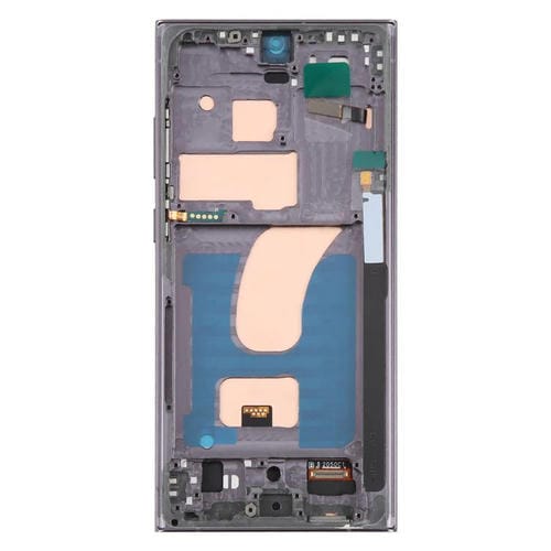Pantalla LCD TFT de 6,72 pulgadas para Samsung Galaxy S23 Ultra SM-S918B, digitalizador completo con marco, sin identificación de huellas dactilares (negro)