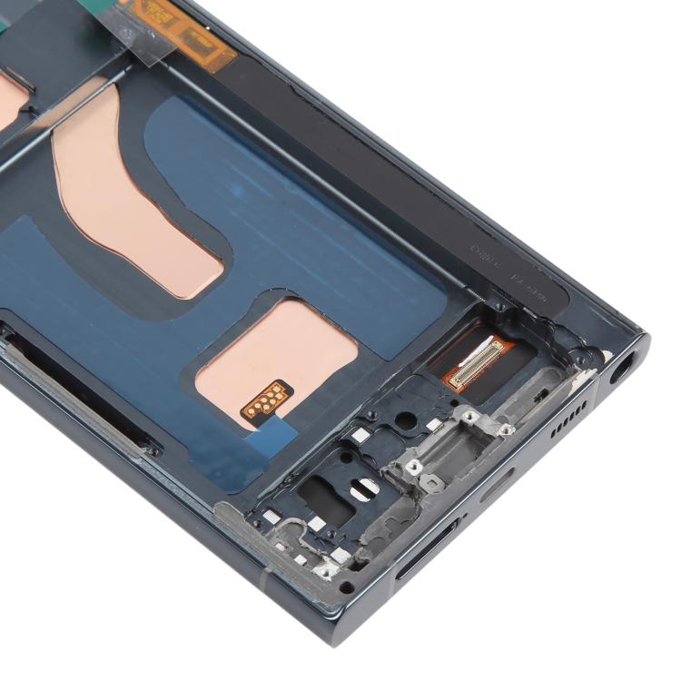 Pantalla LCD TFT de 6,72 pulgadas para Samsung Galaxy S22 Ultra SM-S908B, digitalizador completo con marco, sin identificación de huellas dactilares (verde)