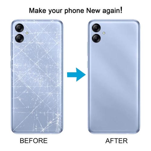 Carcasa trasera con tapa para lente de cámara (azul) para Samsung Galaxy A04e SM-A042F