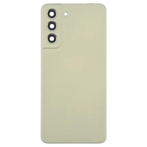 Carcasa trasera con tapa para lente de cámara para Samsung Galaxy S21 FE SM-G990B (verde)