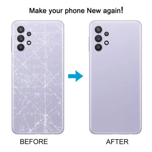 Tapa trasera de batería y lente de cámara para Samsung Galaxy A32 4G SM-A325F (blanca)