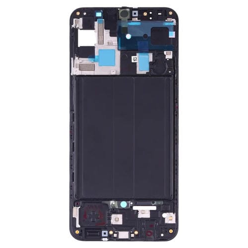 Frontgehäuse LCD-Rahmen Samsung Galaxy A50 Facettiertes Panel (Schwarz)