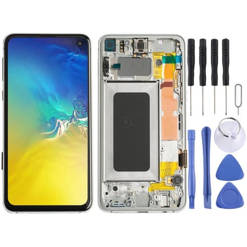 Samsung Galaxy S10e Super AMOLED LCD Screen with Frame (Silver)