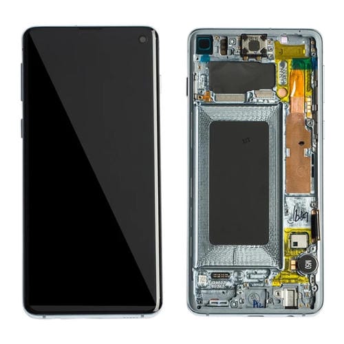 Écran LCD Super AMOLED Samsung Galaxy S10 4G et cadre (Bleu)