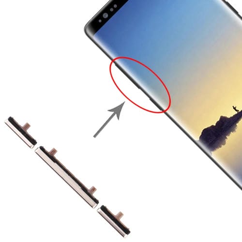 Seitentastenspiel Samsung Galaxy Note 8 - Ein- / Ausschalttaste und Lautstärke (Gold)