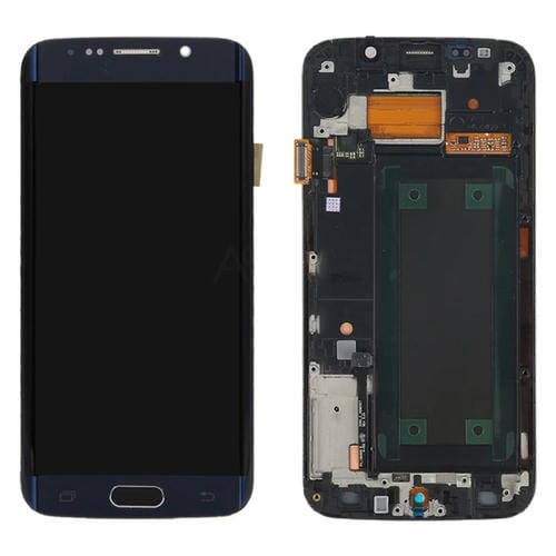 Schermo LCD Super AMOLED Samsung Galaxy S6 Edge SM-G925F con Cornice (Nero)