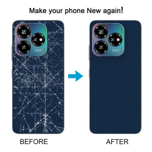 Back Glass Battery Cover with Central Frame and Camera Lens Cover ZTE Axon 60 Lite Z2356 (Purple)