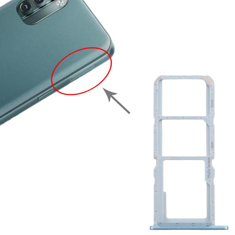 Original SIM-Kartenfach Nokia G21 + Original Micro-SD-Fach (Blau)