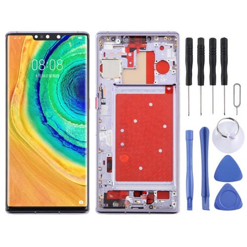 Schermo Completo TFT Huawei Mate 30 Pro con Cornice senza Identificazione delle Impronte (Viola)