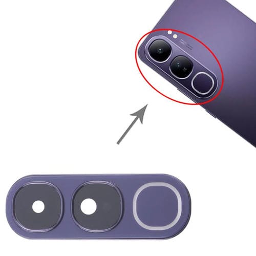 Tampa da Lente da Câmara Traseira Vivo V40 Lite 5G Versão Idn (Roxo)