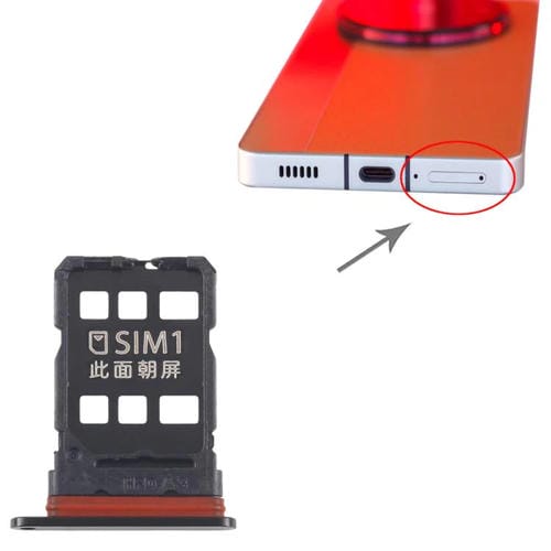 Bandeja Tarjeta SIM ZTE Nubia Z50S Pro NX713J (Negro)