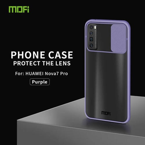 Para Huawei nova 7 Pro MOFI Xing Dun Series PC + TPU Anti-peep Carcasa protectora todo incluido impermeable y anti-caída, Translúcido Frosted (Morado)