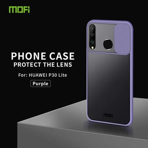Para Huawei P30 lite MOFI Xing Dun Series PC + TPU Anti-peep Carcasa protectora todo incluido impermeable y anti-caída, Translúcido Frosted (Morado)