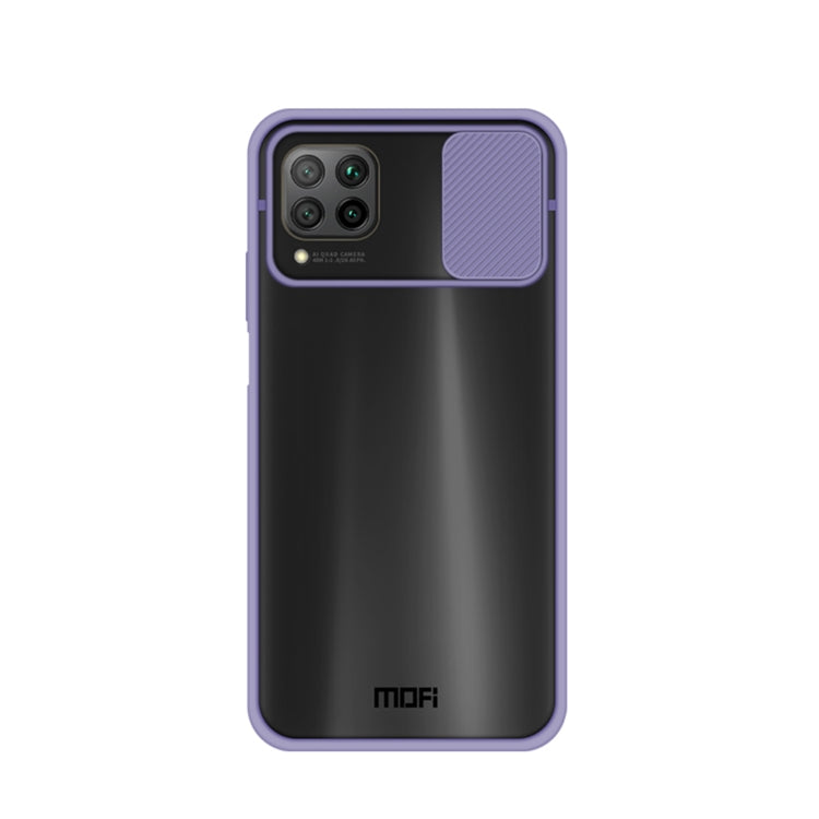 Para Huawei P40 lite MOFI Xing Dun Series PC + TPU Anti-peep Carcasa protectora todo incluido impermeable y anti-caída, Translúcido Frosted (Morado)
