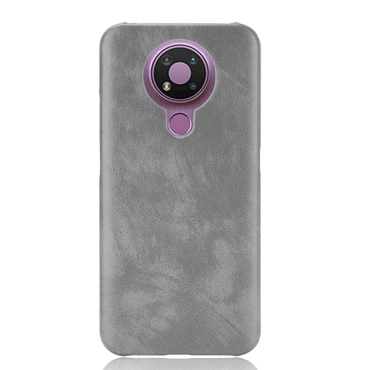 Para Nokia 3.4 Funda PC + PU con textura Litchi a prueba de golpes (gris)