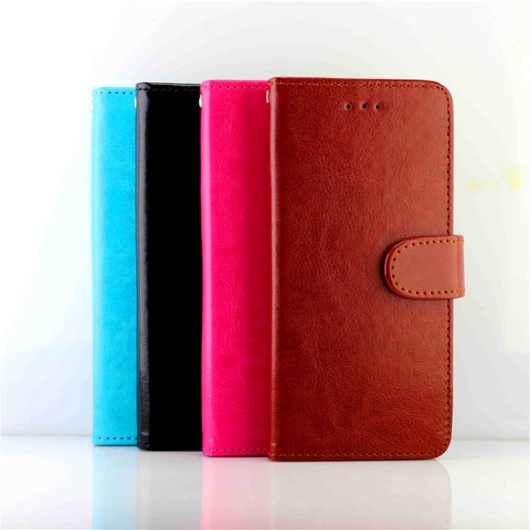 Para Huawei Mate40 Pro / Mate40 Pro + Funda protectora con tapa horizontal de cuero con textura de caballo loco con soporte y ranuras para tarjetas y billetera y marco de fotos (azul claro)