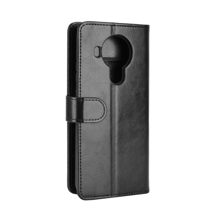 Para Nokia 5.4 R64 Funda protectora con solapa horizontal con textura con soporte y ranuras para tarjetas, billetera y marco de fotos